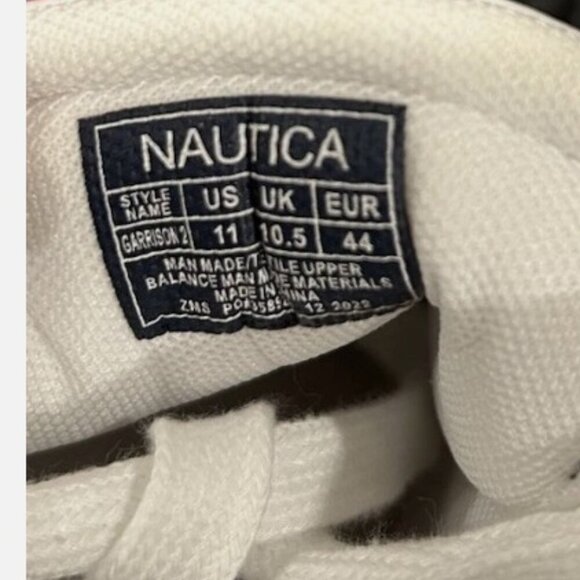 NEW Nautica Garrison 2 Leather Sneakers Men’s Size 11 White/Brown Casual Shoes - Picture 10 of 13